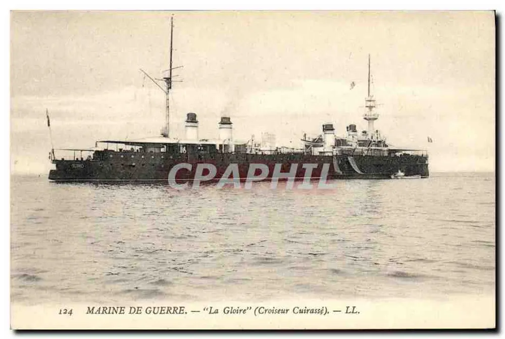 Marine de guerre — 'La Gloire' (Croiseur Cuirassé) — LL. — N° 124 - Awers