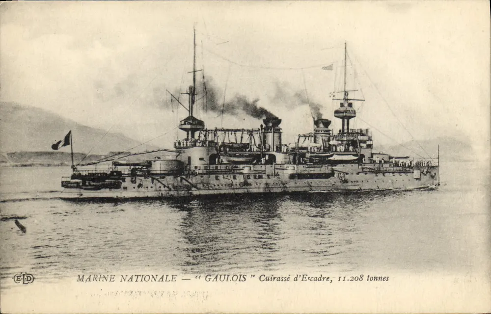 Marine Nationale — "Gaulois" Schlachtkreuzer, 11.208 Tonnen — Verleger ELD - Vorderseite