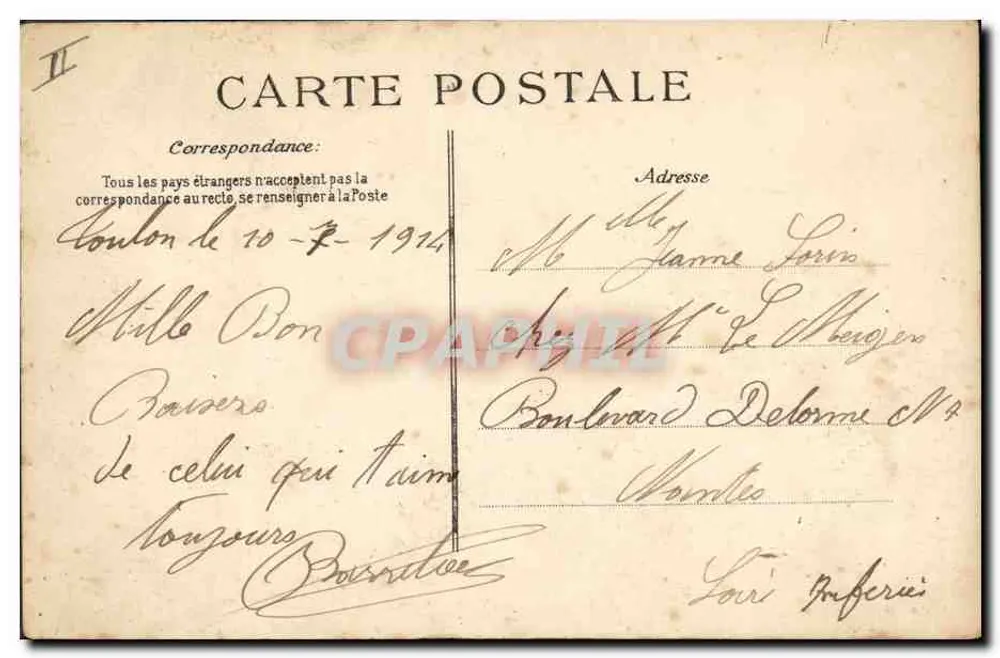 Marine Nationale — "Gloire", Kreuzer-Panzerschiff — Verlag: L. 2045 - Rückseite