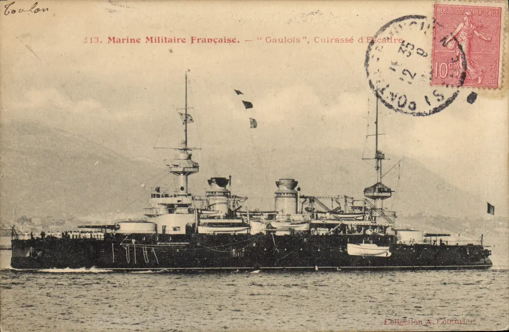 Cuirassé Gaulois — Bateau de guerre français — Éditeur : Collection A. Courruler, n° 313 - Vorderseite