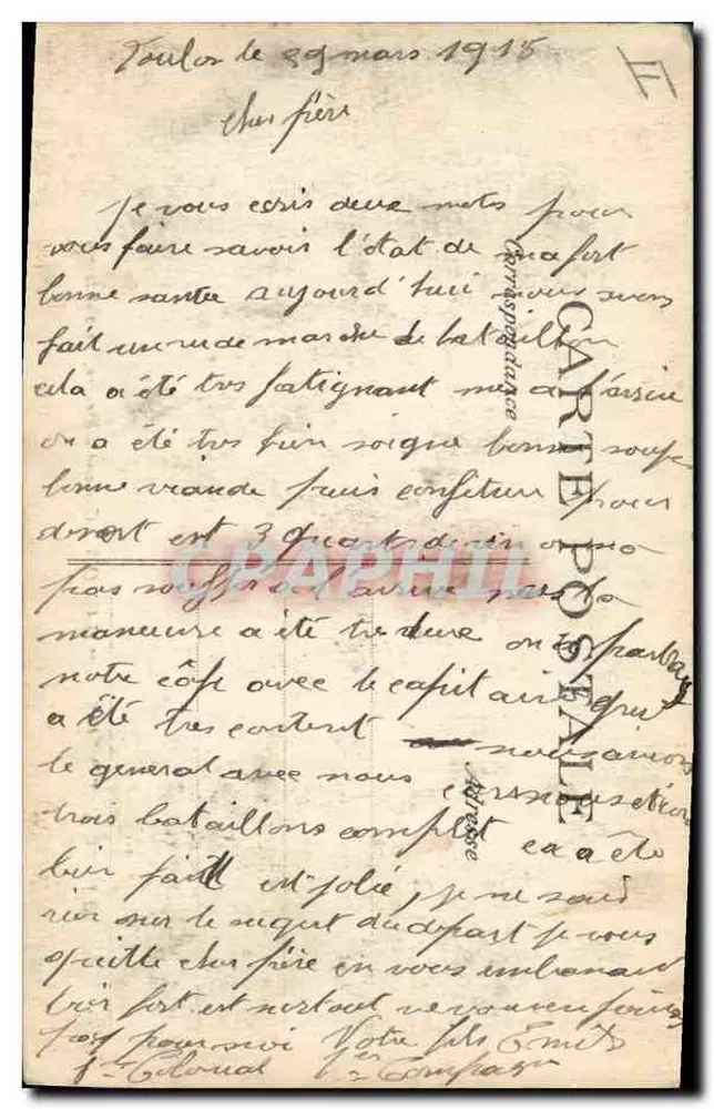 Marine Nationale — "Gaulois" Schlachtschiff, 11.208 Tonnen — Verlag E.D. - Rückseite