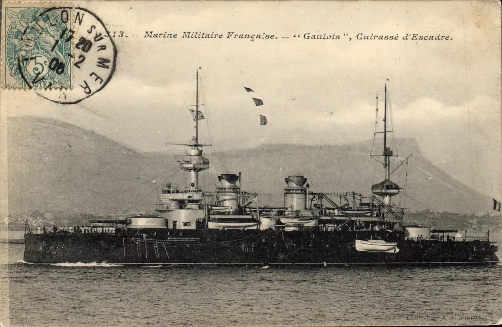 Französisches Kriegsschiff — « Gaulois », Schlachtschiff — Sammlung A. Gurbet - Vorderseite