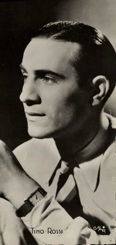 Tino Rossi — retrato em preto e branco — Éditions P.L. Française - Frente