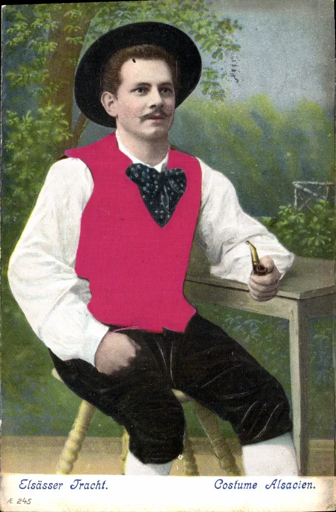 Elsässer Tracht — Traje alsaciano — A. 245 - Frente
