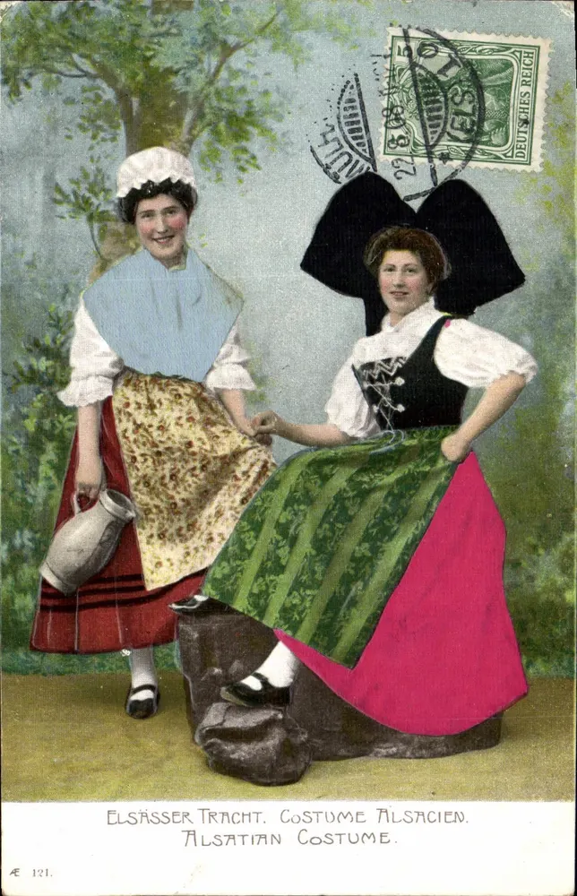 Duas mulheres em traje alsaciano — Editor A. 121 - Frente