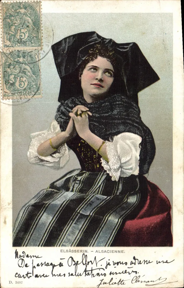 Elsässerin — Alsacienne — Editor D. 3487 - Frente