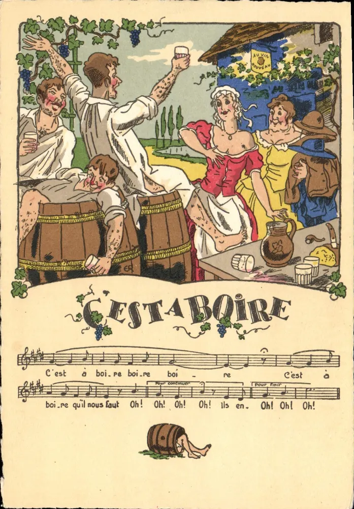 É para beber — canção humorística — Editor: B. Borrel & J. Dopes, n° 280 - Frente