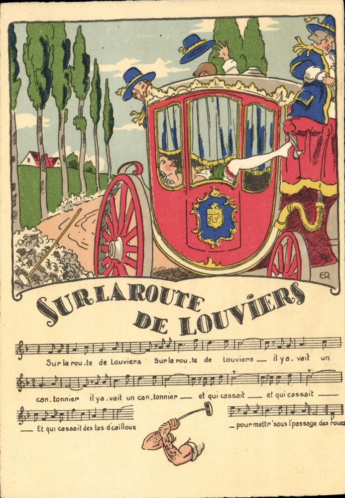 Auf der Straße nach Louviers — Lied — Mt. Barré & J. Doyez, Nr. 580 - Vorderseite