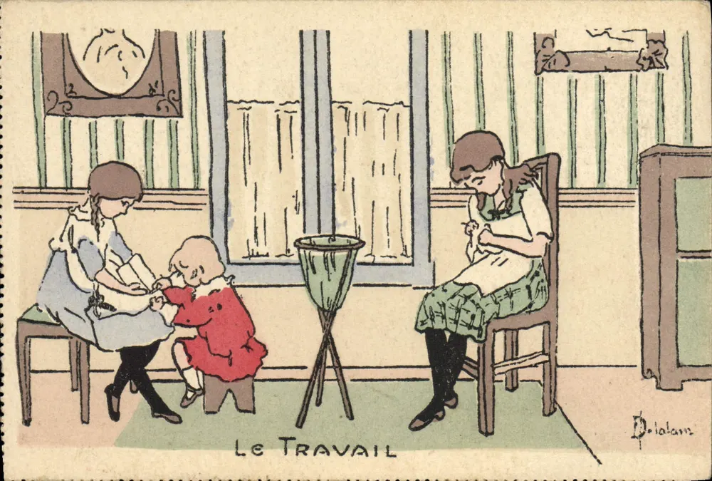 Arbeit — Szenen aus dem häuslichen Leben — Französische Ausgabe, Serie T.R. Nr. 54 - Vorderseite