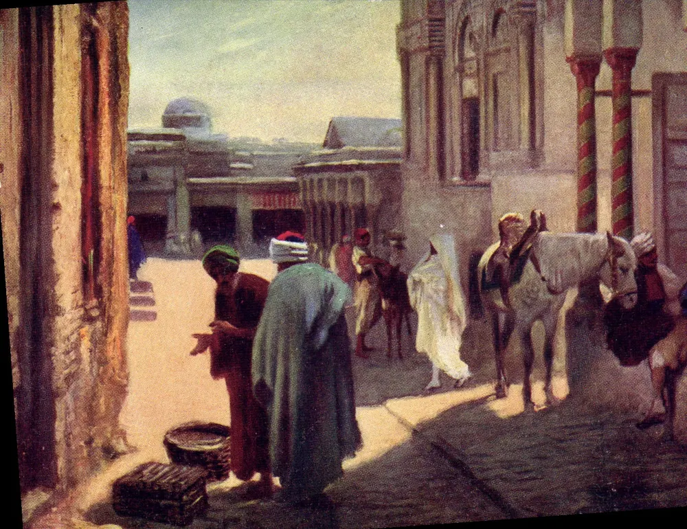 Cena de rua oriental — pintura — editor R.G.Y.M. (R. & T. D.) - Frente