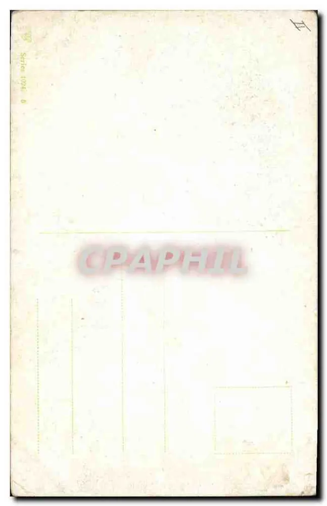 Mulher e homem em traje oriental — cena de balcão — editor Prennicker, n° de série 1934, 6 - Verso