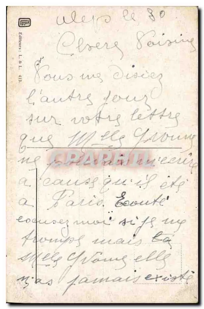 पूर्वी गली की दृश्य - पारंपरिक वस्त्र में एक आदमी और रंगीन वस्त्र में महिलाएं - एडिटर L. & L. संख्या 413 - पीछे