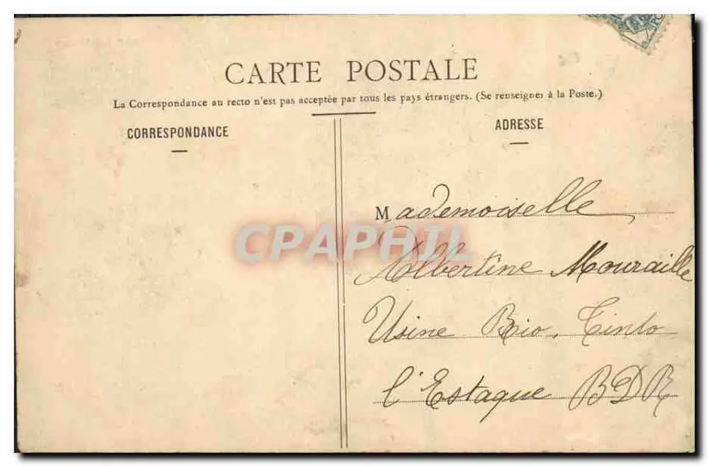 Junge Frau, die schläft — Grasse Morgen — Phototypie A. Bergeret & Cie, Nancy - Rückseite