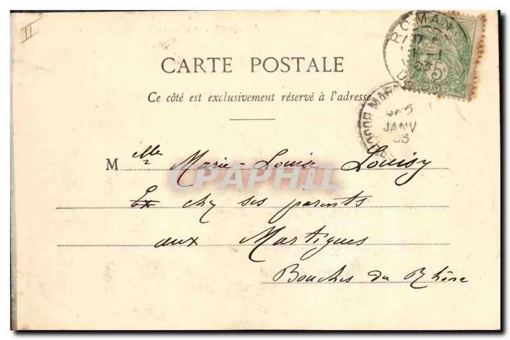 Kindheit und Weisheit — 1903 — Phototype A. Bourgoin & J. Boin - Rückseite