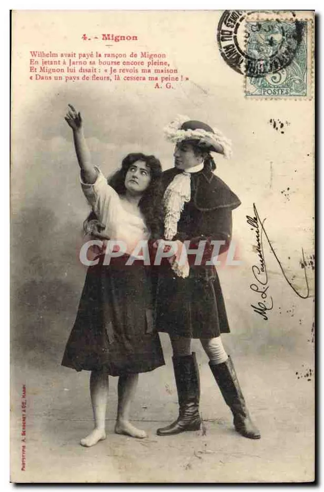 Mignon — Theater-Szene — Phototypie A. Berant, Clichy - Vorderseite