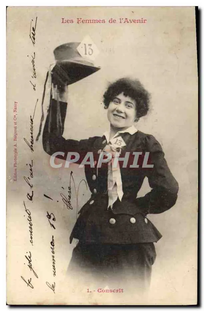 Frau im Uniform — Frauen der Zukunft — Phototype-Ausgabe A. Roggerd & Cie, Nancy, Nr. 13 - Vorderseite