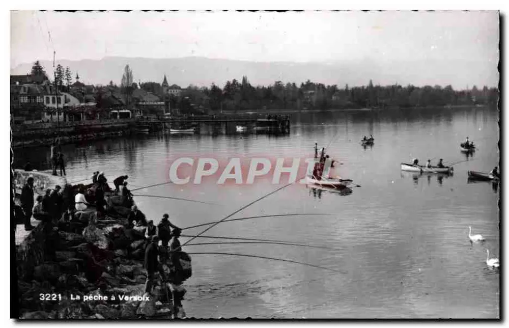 Łowienie ryb w Versoix — Wydawnictwo C. SATOR — nr 3221 - Awers