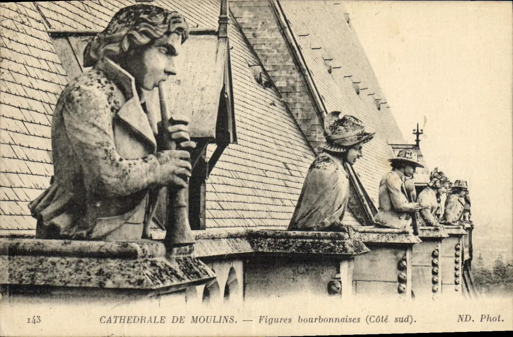 Kathedrale von Moulins — Bourbonnais-Figuren (Südseite) — ND. Phot. n°143 - Vorderseite