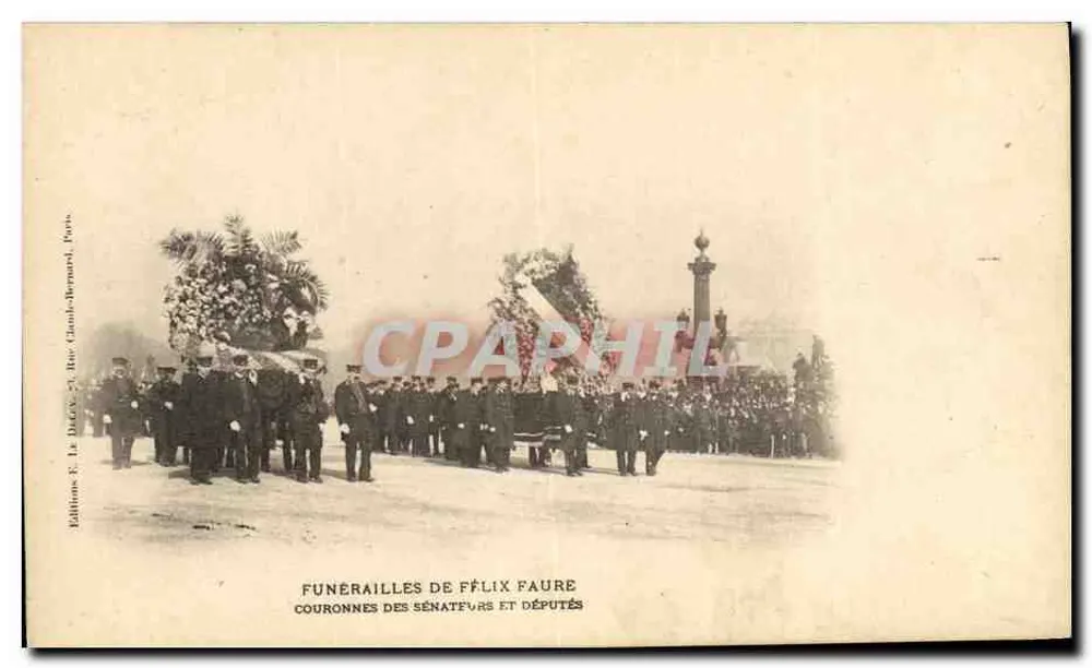 Trauerfeier von Félix Faure — Krönungen der Senatoren und Abgeordneten — Édition E. La Dérée, Paris - Vorderseite