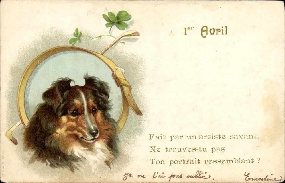 Cachorro em um quadro — 1º de Abril — A.S.M.B. N°76 - Frente