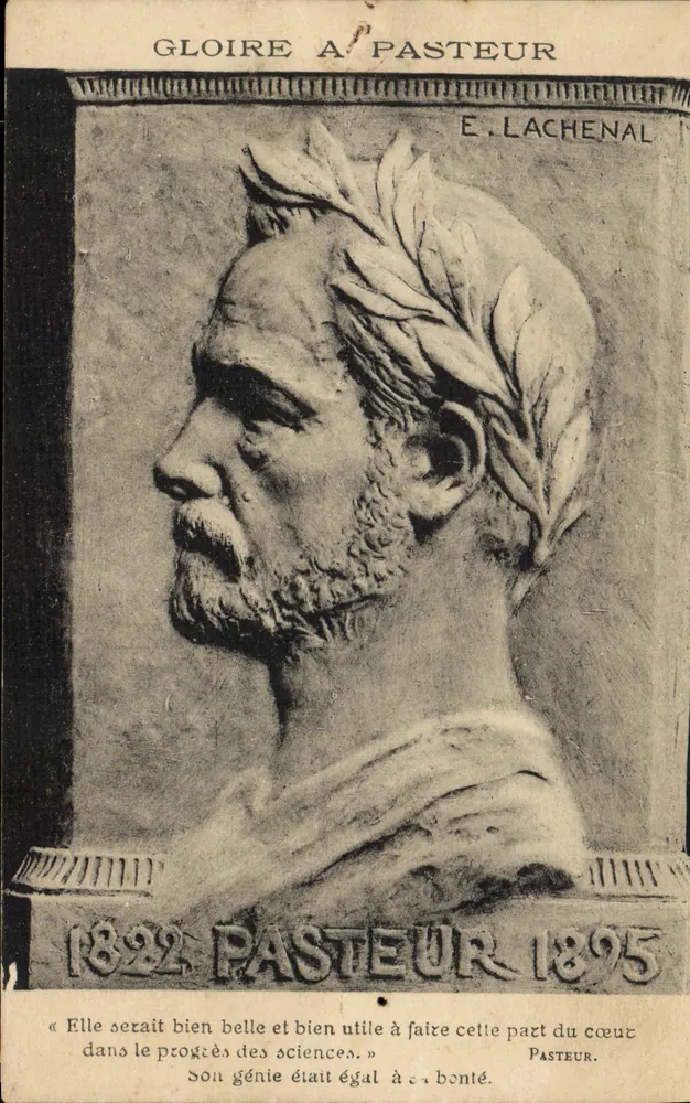 Busto de Pasteur — Editor P.C., Paris — Número de série não visível - Frente