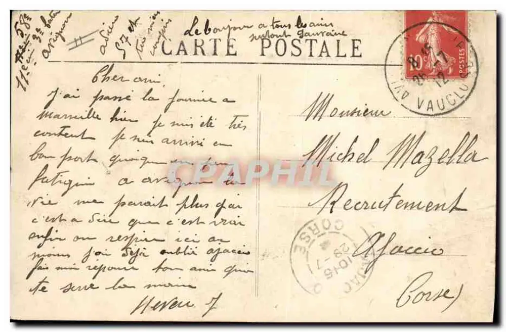 Avignon — Kasernen des 58. Infanterieregiments — Boulevard Limbert — Tourist Collection - Rückseite