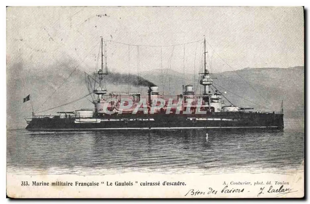 Der Gaulois — Schlachtschiff — A. Couturier, phot. Verlag Taulon - Vorderseite