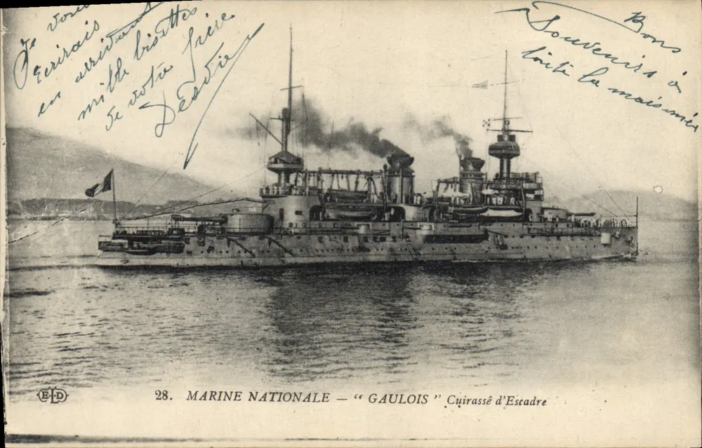 Nationalflotte — "Gaulois" — Schlachtschiff der Flotte — Verlag B.P.D. Nr. 28 - Vorderseite
