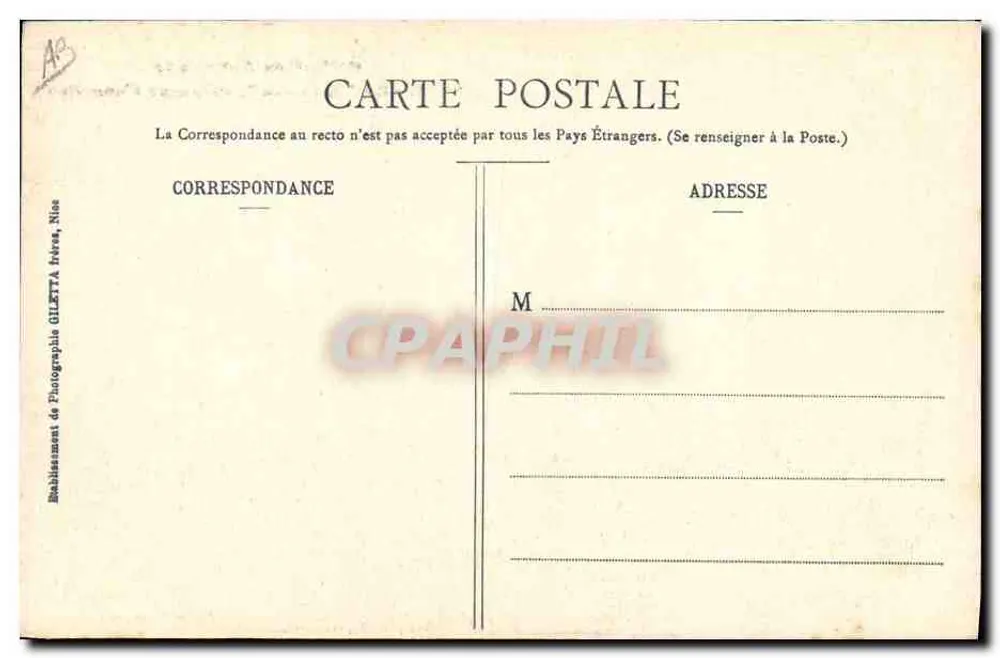 Der "Gaulois", Schlachtschiff der Flotte — Künstlerische Sammlung 3204 — Gilletta Edition, Nice - Rückseite