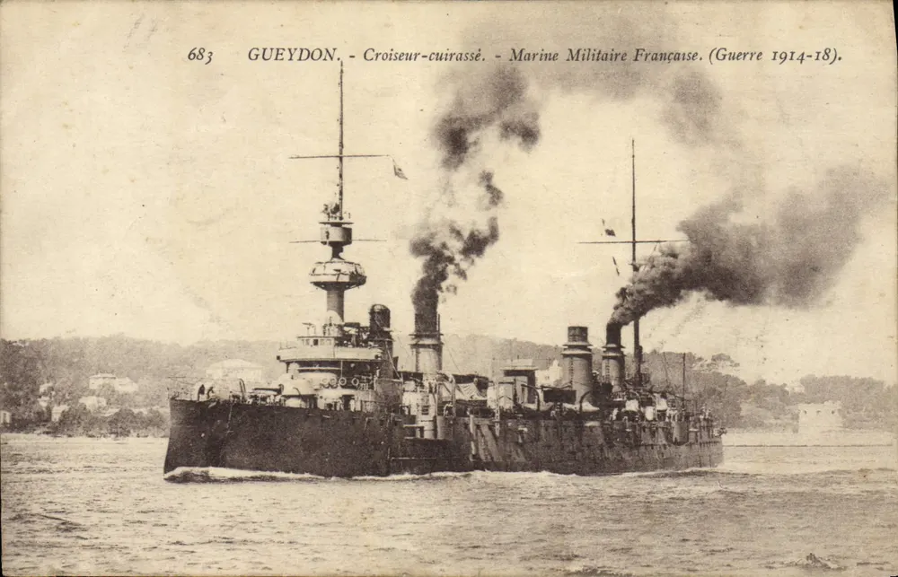 Cruiser-encouraçado GUEYDON — Marinha Militar Francesa — Guerra 1914-18 - Frente