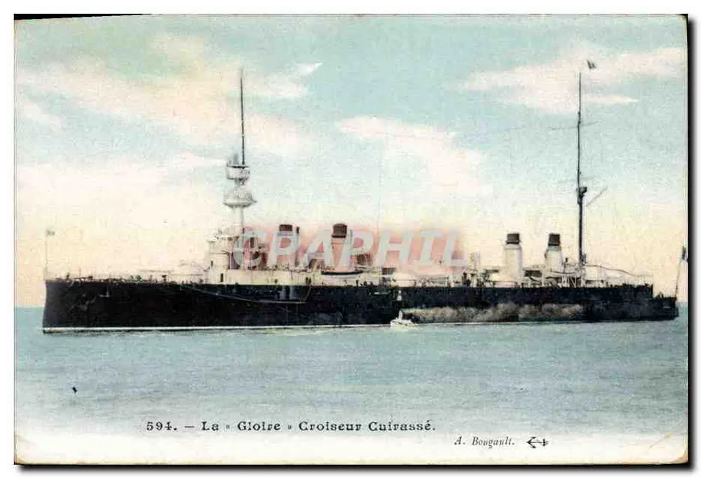 Der « Gloire » Panzerkreuzer — A. Bongault, n° 594 - Vorderseite