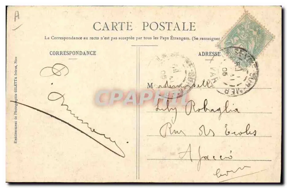 Der "Gaulois", Schlachtschiff der Flotte — Künstlerische Sammlung n°3204 — Verlag Giletta, Foto., Nice - Rückseite