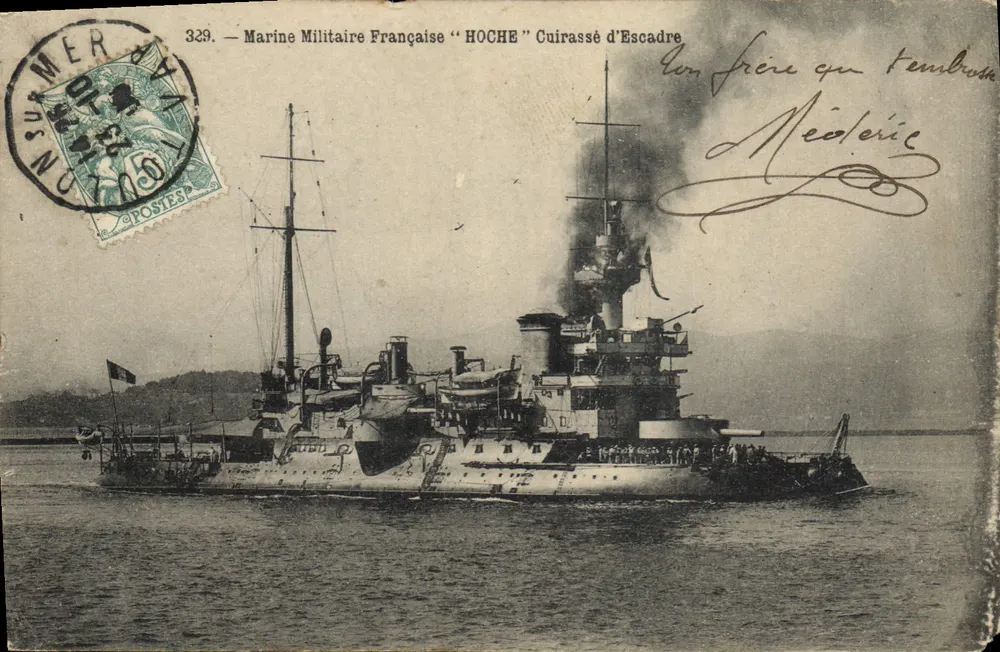 Marinha Militar Francesa "HOCHÉ" Couraçado de Esquadra — série 329 — editor não identificado - Frente