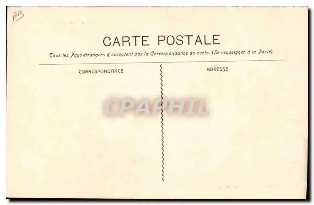 Francuski statek wojenny "Le Hoche" — seria 962 — Guende fot. Marsylia - Rewers