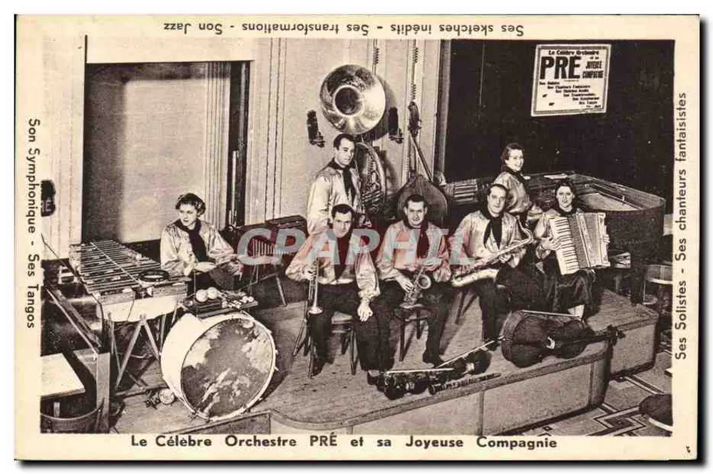 Das berühmte Orchester PRÉ und seine fröhliche Gesellschaft — Das berühmte Orchester PRÉ — Studio Photo Reims - Vorderseite