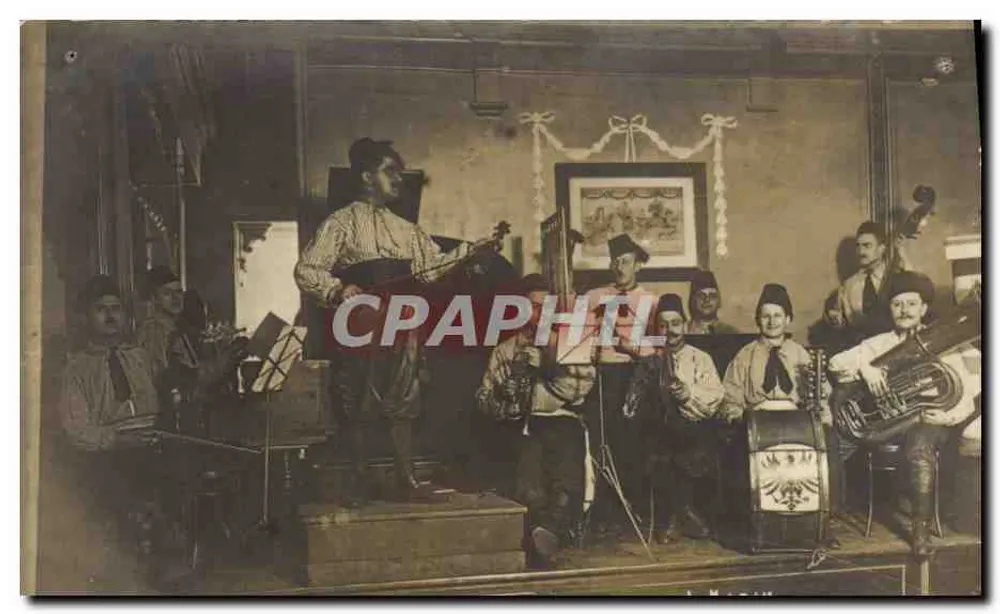 Orquestra de músicos — cena interior — Atelier A. Klein, Danzig - Frente