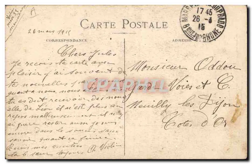 Die Dreifache Allianz — Dort... Räche uns — Verlag Barabino, O.A. 38 Rue d'Aubagne - Marseille - Rückseite