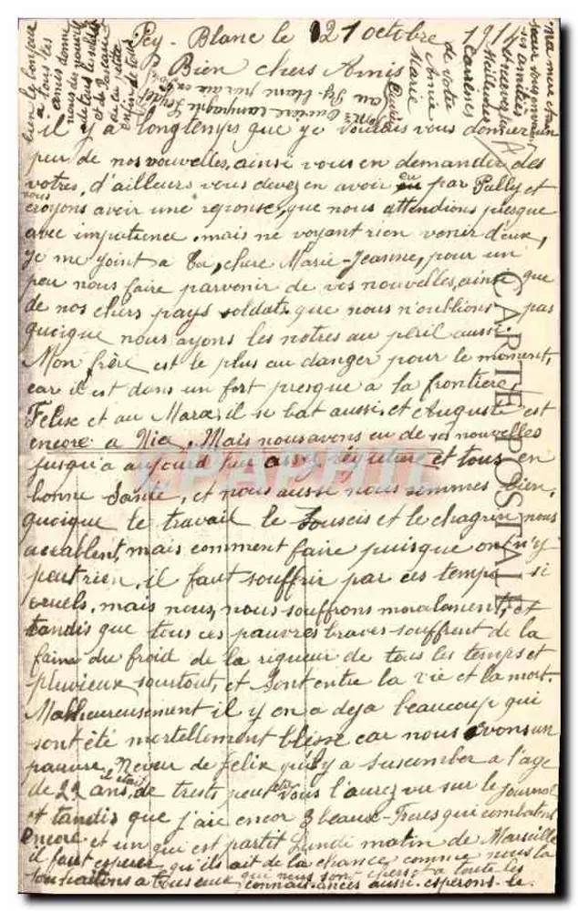 Die Dreifache Allianz — Frankreich schützt uns. — Verlag Baranino, O A Q - 38, Rue d'Aubagne - Marseille - Rückseite
