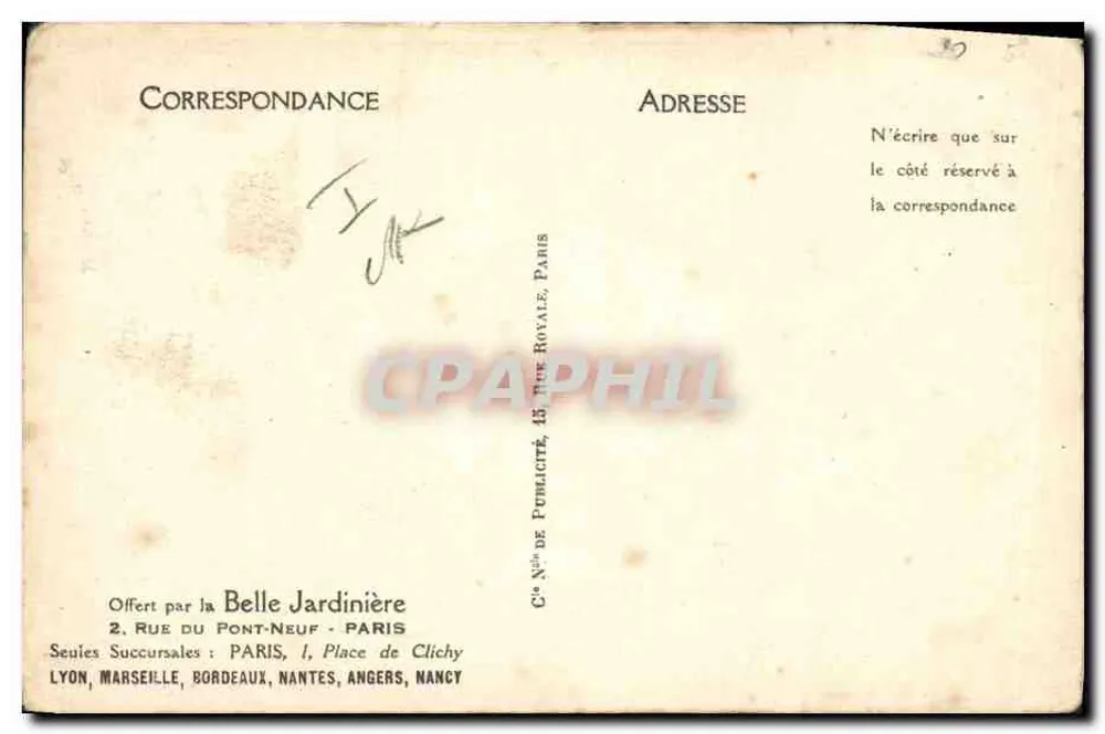 Enfants jouant au diabololo — scène en extérieur — éditeur J. Duché - Rückseite