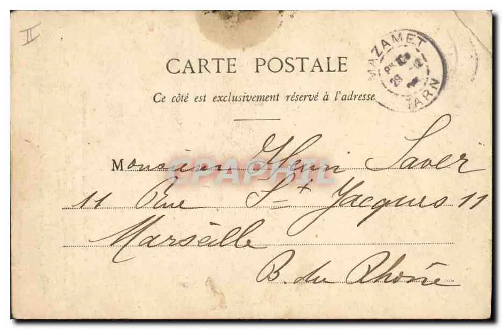 Kleiner Schornsteinfeger — Weihnachten — Phototypie A. Bergeret et Cie, Nancy, n°6 - Rückseite