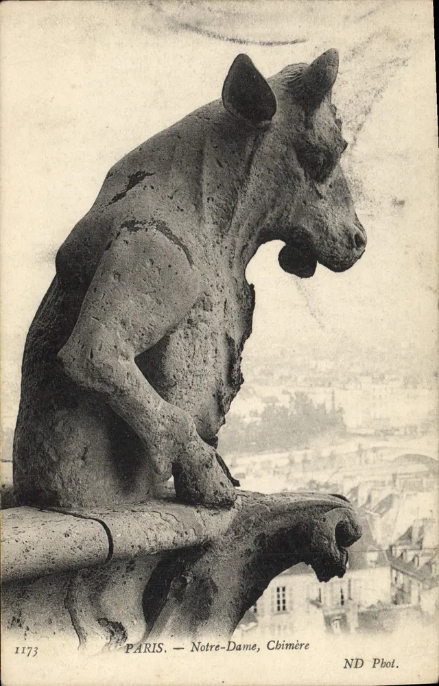 París — Notre-Dame, Chimera — ND Phot. - Anverso