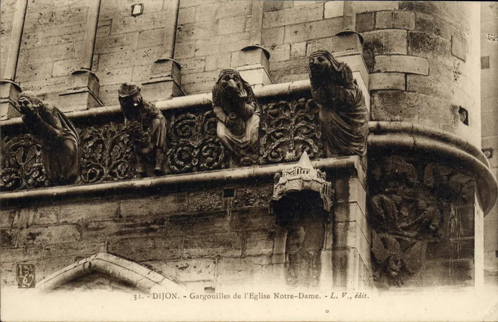 Dijon — Gargoyle der Kirche Notre-Dame — L. V., Verlag - Vorderseite