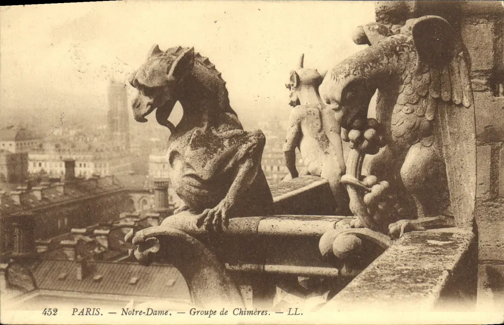 Paris — Notre-Dame — Gruppe von Chimären — LL. — n° 452 - Vorderseite