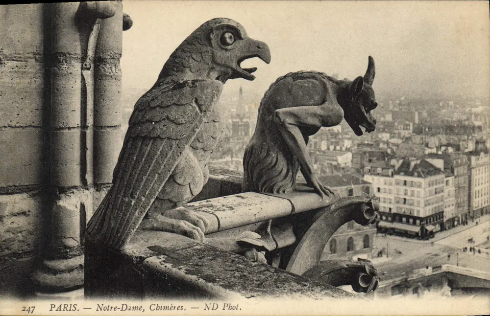 Paris — Notre-Dame, Chimären — ND Pbol. - Vorderseite
