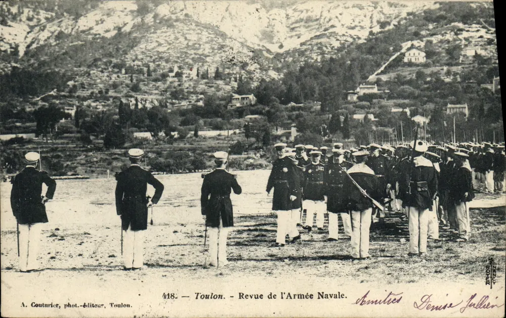 Toulon — Rivista dell'Armata Navale — A. Couturier, fotografo-editore, Toulon, n°448 - Recto