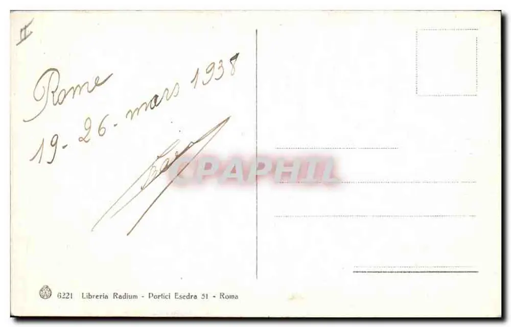 Cemitério dos Capuchinhos em Roma — vista interna decorada com crânios e ossos — Libreria Radium, n°6221 - Verso