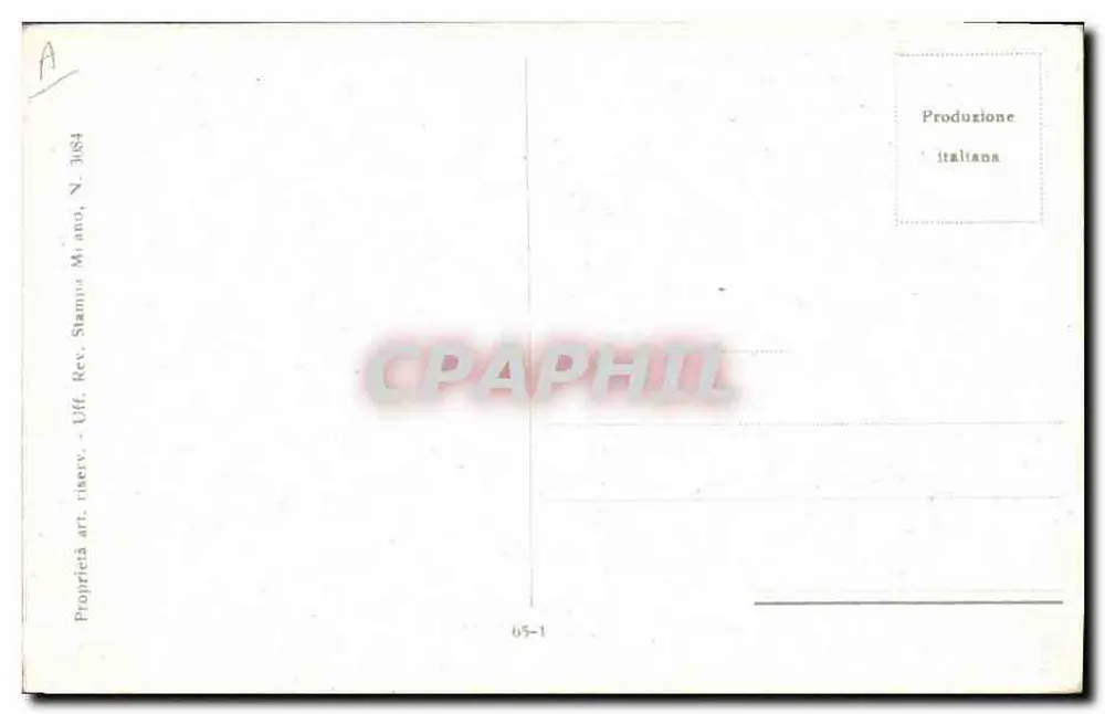 Criança e cachorro — cena de jardim — editor Santino, Milão - Verso