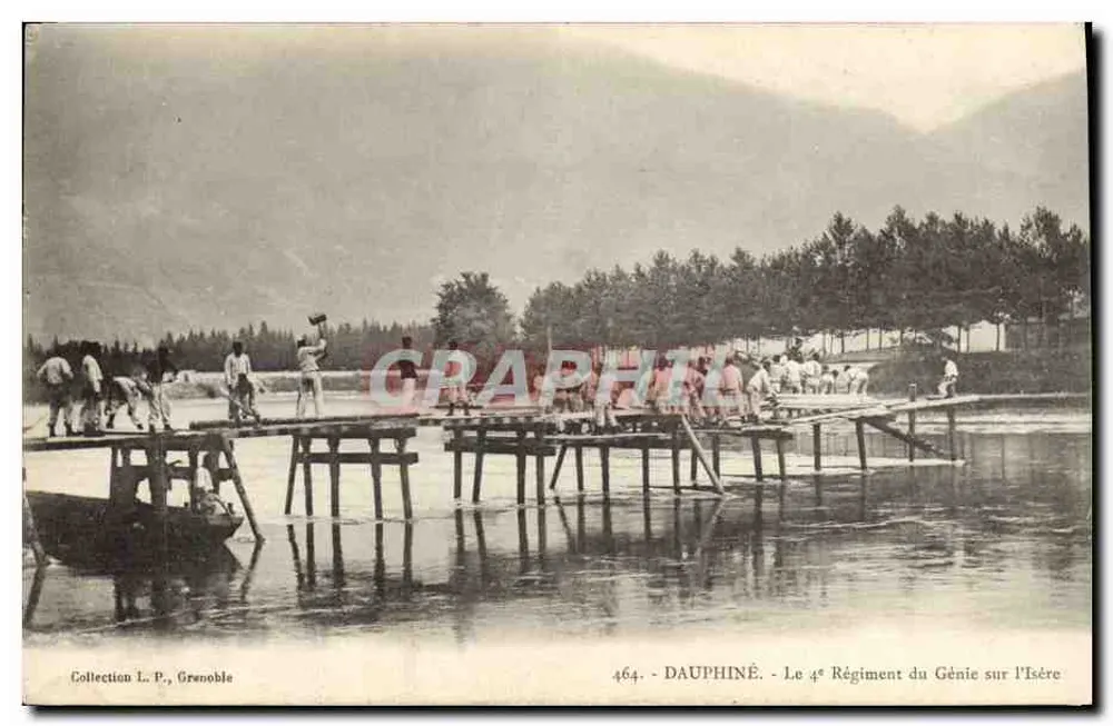 Dauphiné — Das 4. Ingenieurregiment auf der Isère — Sammlung L.P., Grenoble - Vorderseite