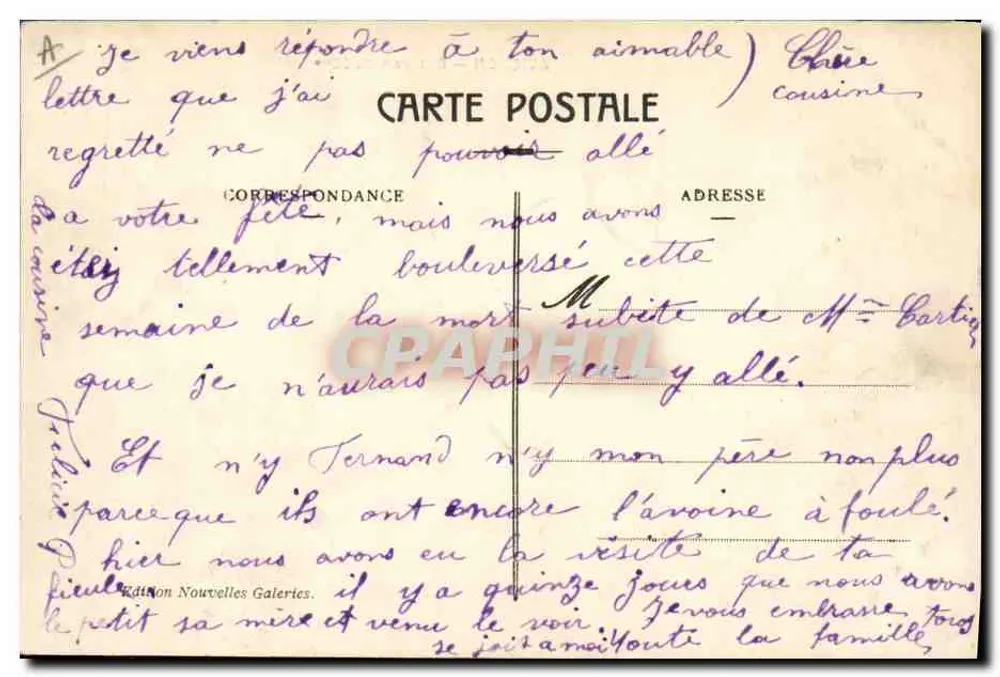 Avignon — Quartel do 58º - Verso