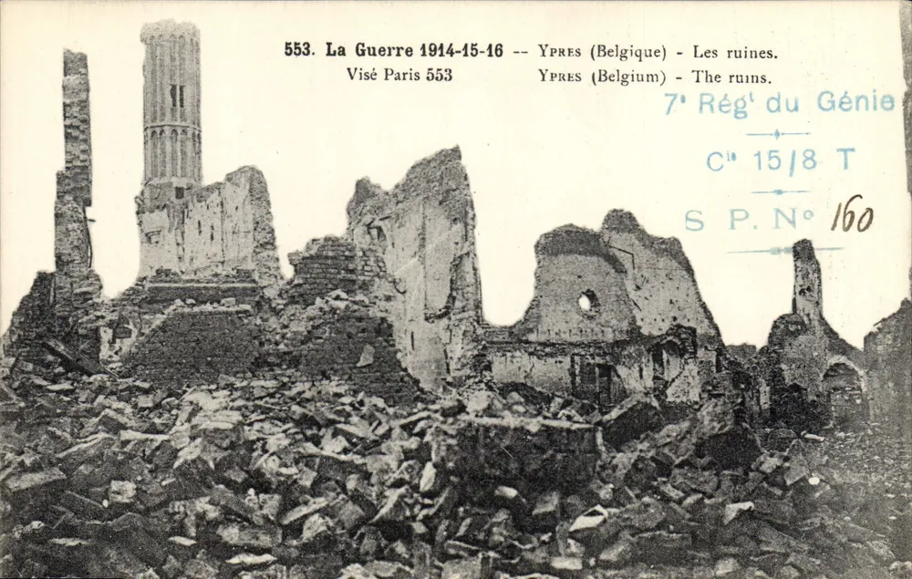 Ypres (Belgien) — Die Ruinen — Visé Paris 553 - Vorderseite